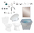 Combo Juego Roca Baño Griferia Vanitory C2