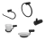 Combo Griferia Lavatorio Bidet Ducha Accesorios Black Velvet en internet