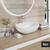 Pileta Apoyo Roca Lea Lavatorio Oval Sobre Mesada 45x29.5x13 Acabado Brillante Color Blanco - comprar online