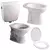 inodoro bidet Ferrum Andina + Mochila Codo Pvc + Tapa inodoro pvc