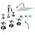 Combo Griferia baño completo Aqualaf QUILLEN Ceramico