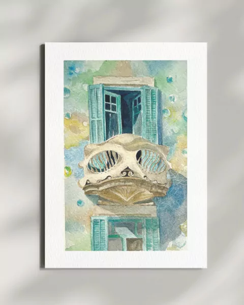Varandinha Casa Batlló- Fine art print - comprar online