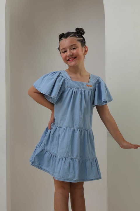 Vestido Trapézio | Jeans Claro