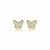 BRINCO BORBOLETA OFF WHITE 14MM