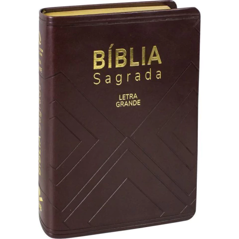 Nova Almeida Atualizada Letra Grande - Tamanho Médio - Marrom nobre - Sem Índice | NAA
