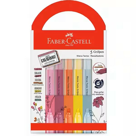 Marca Texto Grifpen Com Cheirinho 5 Unidades | Faber-Castell - ET 5 UN