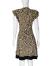 Vestido Animal Print com Recortes Pretos Michael Kors - loja online