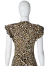 Vestido Animal Print com Recortes Pretos Michael Kors