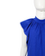 Vestido Azul Royal com Franzido na Gola Calvin Klein - EXLUXE - PORTAL DE LUXO LTDA