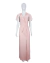 Vestido Parker Black Rosa Claro com Bordados e Fenda