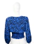 Blusa Cropped Aqua Zebra Preta e Azul - EXLUXE - PORTAL DE LUXO LTDA