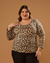 Blusa em malha toque de suede - comprar online