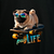 Camiseta PETS - Pug Life Skate