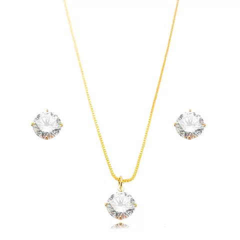 Conjunto Ponto de Luz Dourado