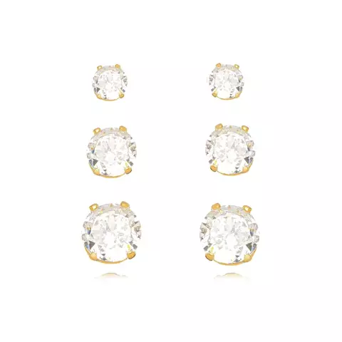 Trio Ponto de Luz Dourado