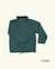 Campera impermeable reversible color verde oscuro con cierre frontal y bolsillos laterales