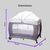 Cuna Corral Bebe Aeiou Bc003 Cambiador Vibrador Mosquitero - comprar en línea