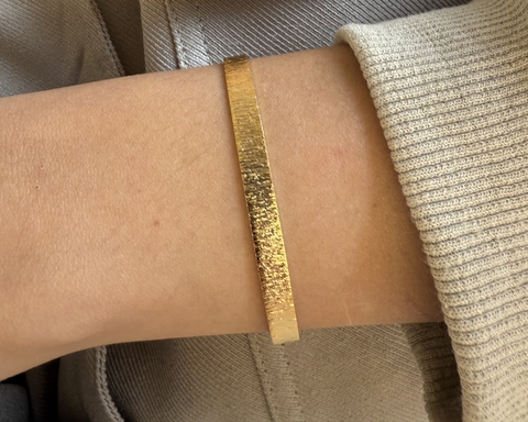 Bracelete Placa Escovado