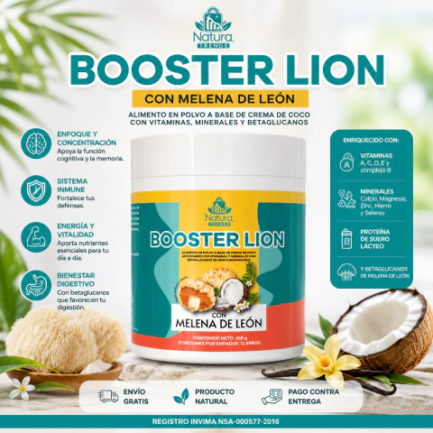 Boosterlion Melena de León Potencia tu mente y rinde al máximo