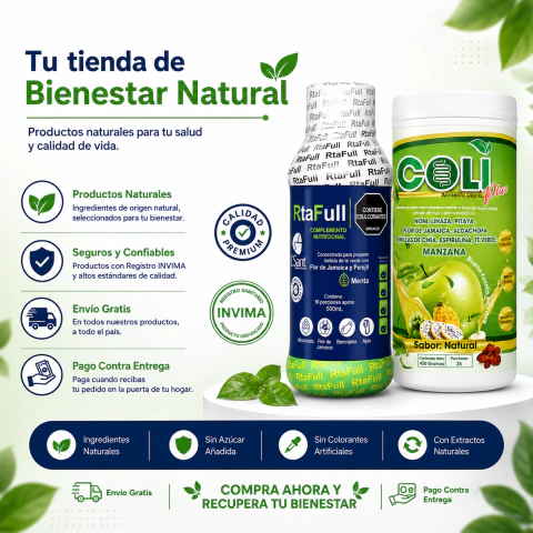 RtaFull + Coliplus Combo Máxima Limpieza Hígado Graso - Estreñimiento