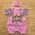 Conjunto Bebê Princesa - 3 Peças com Bordado e Laço - comprar online