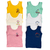 Kit 3 Camisetas Regatas Bordadas Para Bebês em Malha 100% Algodão