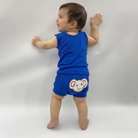 Kit Tapa fralda Com Camiseta Para Bebê Menino PMG