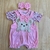 Conjunto Bebê Princesa - 3 Peças com Bordado e Laço