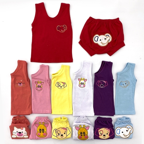 Kit Tapa fralda Com Camiseta Para Bebê Menina PMG