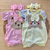 Conjunto Bebê Princesa - 3 Peças com Bordado e Laço - comprar online