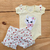 Conjunto Feminino Body E shortinho para Bebê Tamanho P