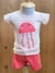 Conjunto Infantil Feminino – Camiseta Estampada + Short com Laço (Tam. 1,2 e 3 anos)