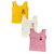 Kit 3 Camisetas Regatas Bordadas Para Bebês em Malha 100% Algodão - comprar online