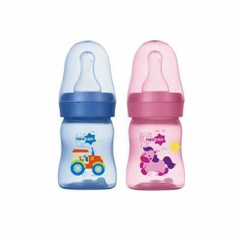 Mamadeira Neopan Criativa 70ml Bico Convencional Azul Rosa