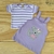 Conjunto Jardineira e Blusa Para Bebê Recém Nascida Suedine 100% Algodão