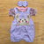 Conjunto Bebê Princesa - 3 Peças com Bordado e Laço