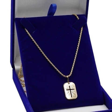 Corrente De Prata 925 Banhada Ouro 18k Baiano 60cm + Placa C