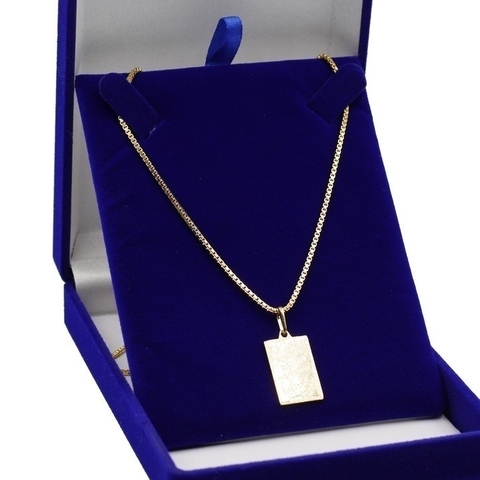 Corrente Prata 925 Banhada ouro 18k Veneziana 60cm + Placa S