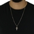 Corrente Prata 925 Banhada ouro 18k Elo quadrado + Cruz ML - loja online