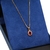 Conjunto Feminino De Prata Banhada A Ouro 18k Gota Vermelha na internet