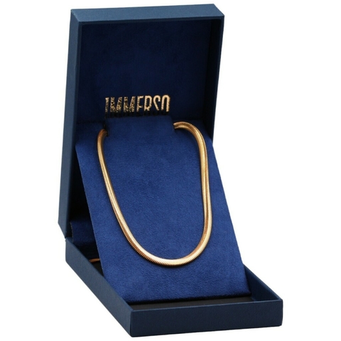Corrente De Prata Banhada A Ouro 18k Lacraia 60cm