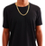 Corrente De Prata 925 Banhada A Ouro 18k Groumet 60cm Grossa - loja online