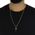 Corrente De Prata 925 Banhada Ouro 18k Baiano 70cm + Cruz Pl - loja online