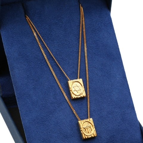 Corrente De Prata Banhada A Ouro 18k Escapulário Judá 70cm