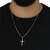 Corrente Prata 925 Banhada ouro 18k Elo quadrado + Cruz LS - loja online