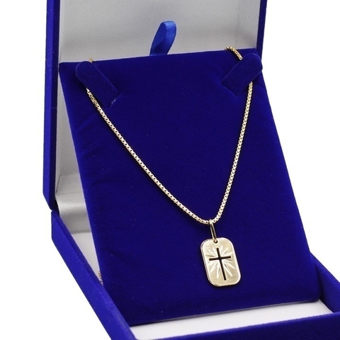 Corrente Prata 925 Banhada Ouro 18k Veneziana 70cm + Placa C