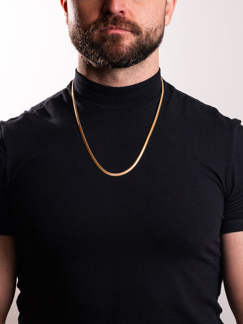 Corrente De Prata Banhada A Ouro 18k Lacraia 60cm - comprar online