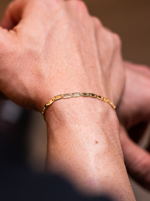 Pulseira De Prata 925 Banhada A Ouro 18k Piastrine 20cm 3mm - comprar online