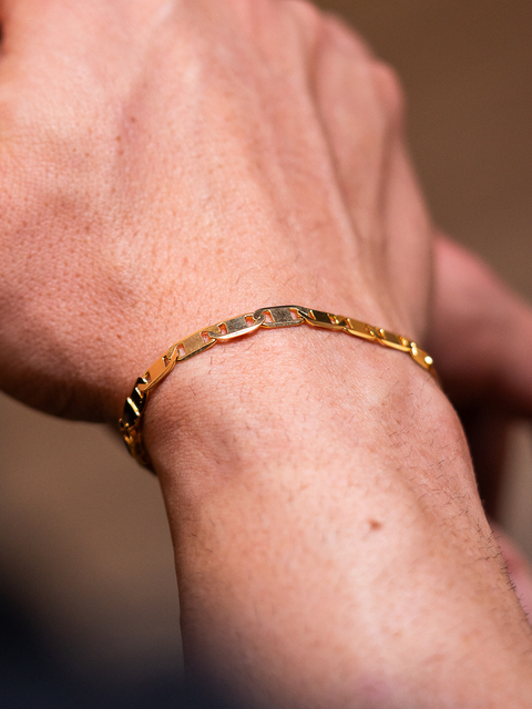 Pulseira De Prata 925 Banhada A Ouro 18k Piastrine 20cm 4,5m - comprar online