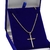 Corrente De Prata 925 Banhada Ouro 18k Baiano 70cm + Cruz Pl